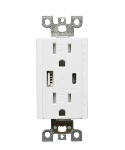 USB Charger & Duplex Receptacle (TR)  TYPE A+C