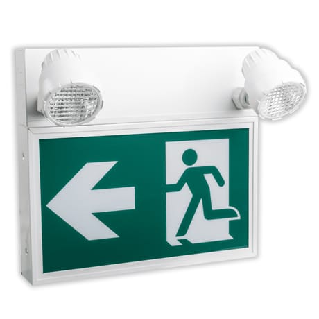 Remote Capable Steel Emergency Light & Running Man Combo