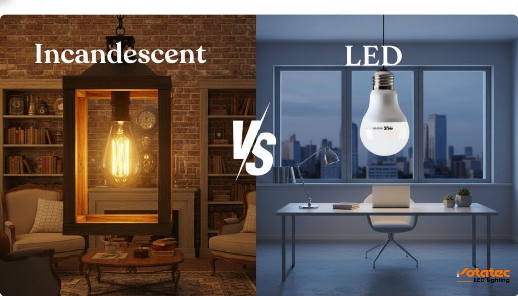 Incandescent vs LED Bulbs