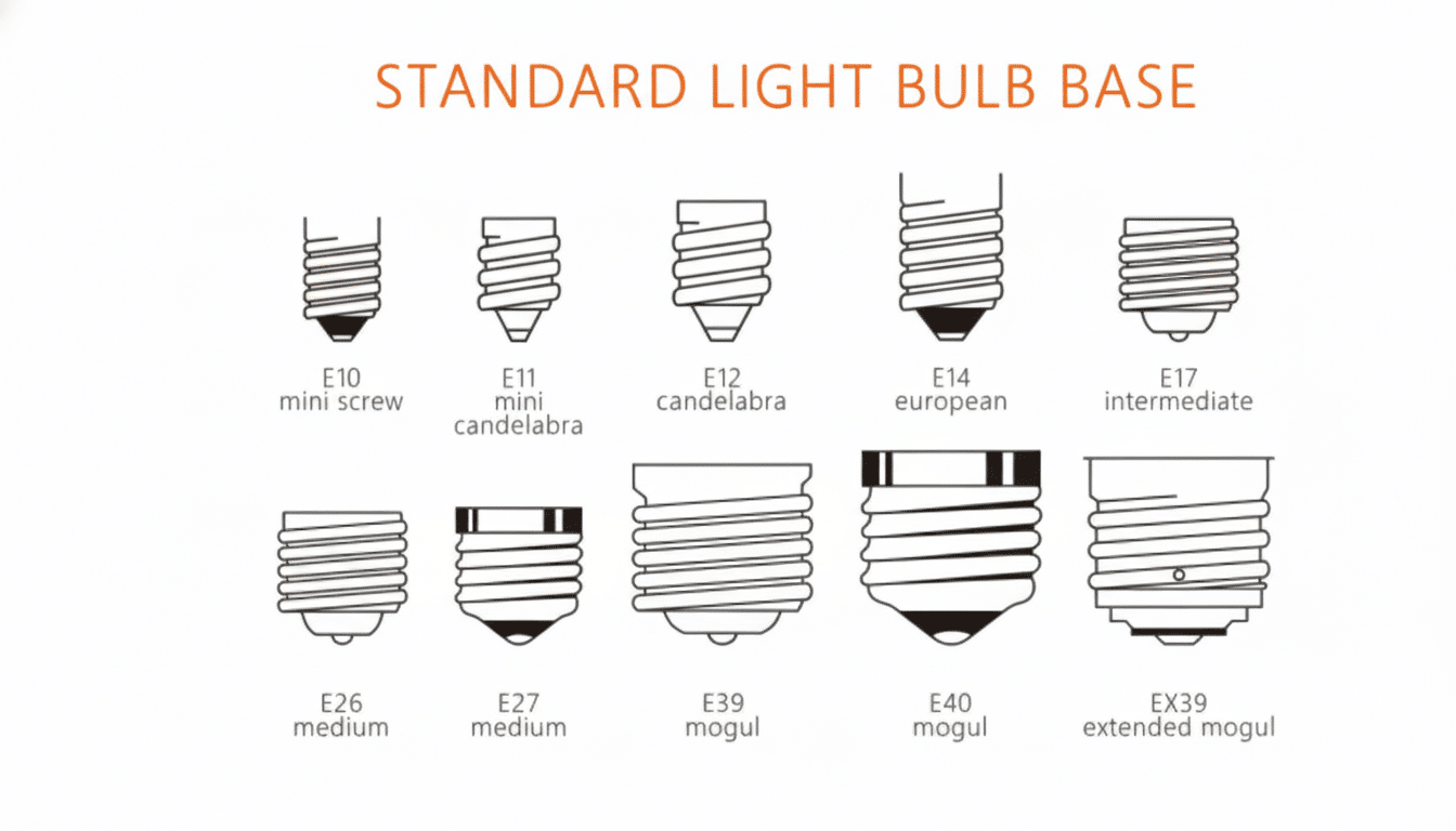 Standard Light Bulb Base: How to Identify Common Bulb Sizes