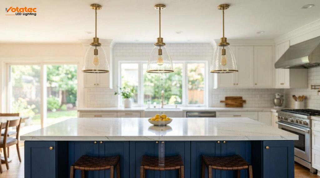 Pendant Lights Over a Kitchen Island