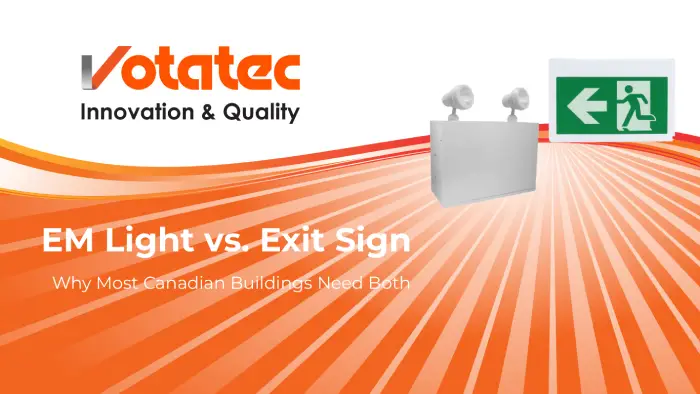 EM Light vs. Exit Sign: Why Most Canadian Buildings Need Both